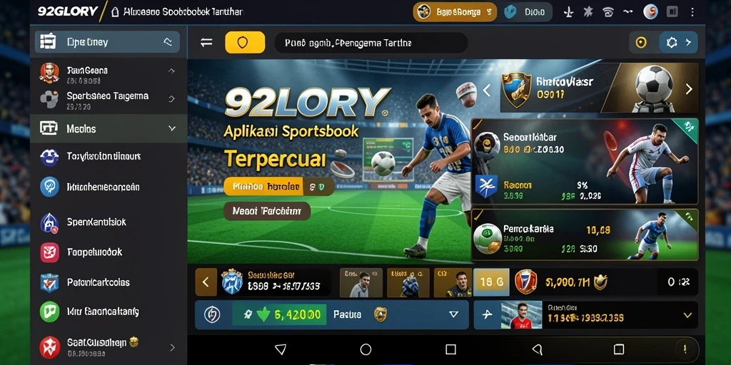 Tampilan gameplay Sportsbook yang menarik di 92GLORY.
