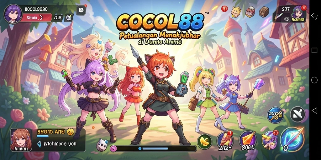Screenshot COCOL88 menampilkan aksi seru dalam dunia anime.