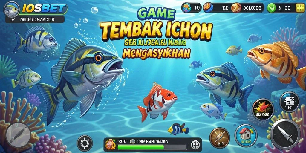 Tampilan gameplay IOSBET yang mendebarkan saat berburu ikan.