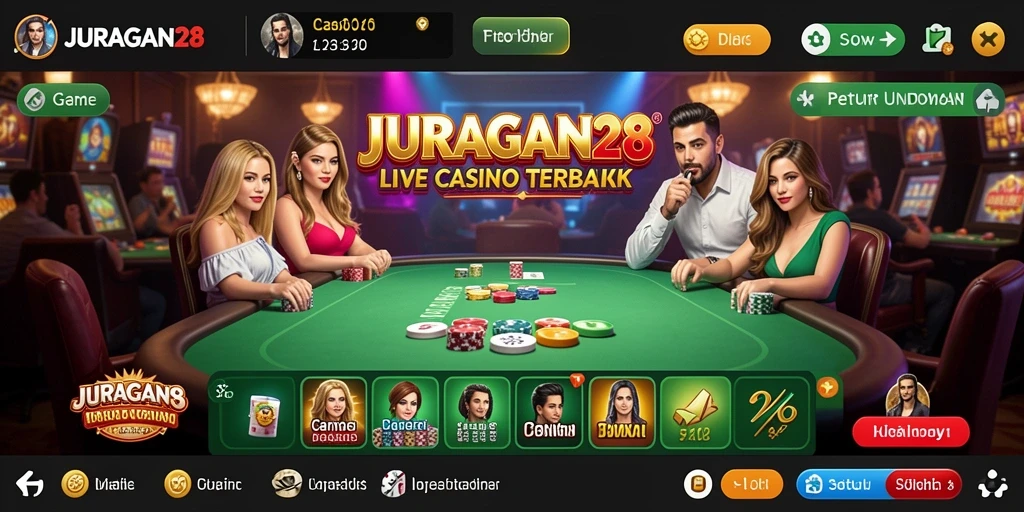 Tampilan gameplay seru dan interaktif di JURAGAN28 Live Casino.