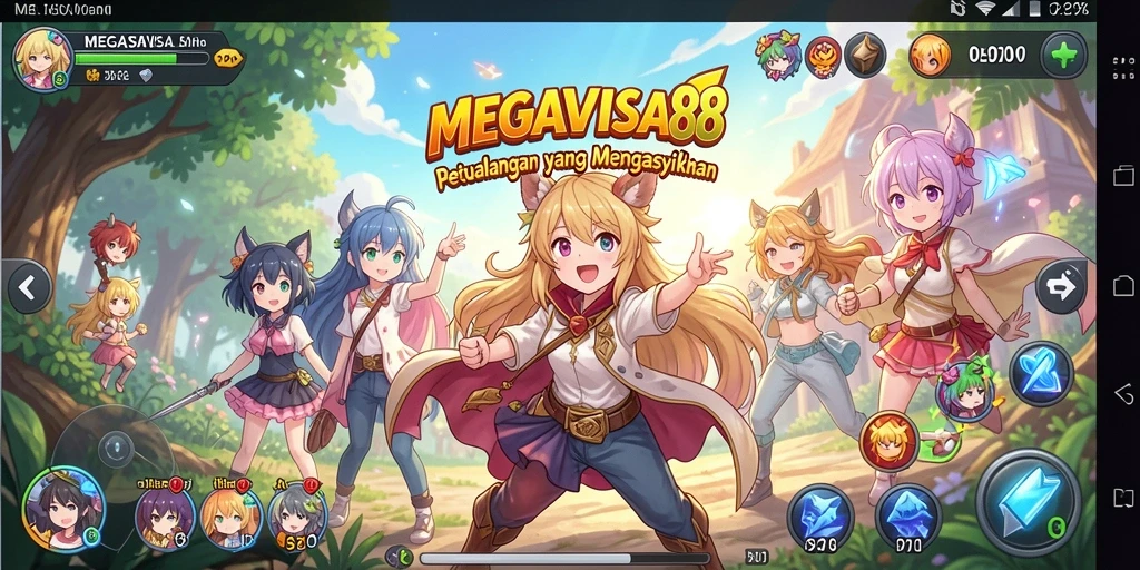 Tampilan menarik dari gameplay MEGAVISA88 dengan karakter Anime.
