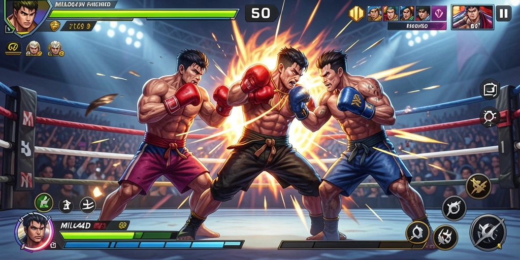 Tangkapan layar gameplay <strong>MILO4D</strong> menampilkan aksi pertarungan yang mendebarkan.