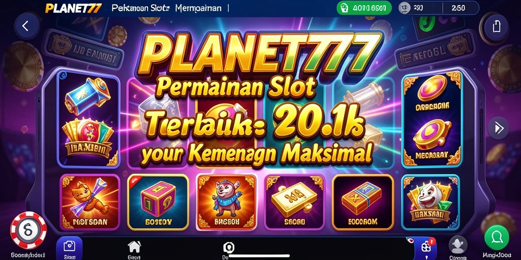 Tampilan menarik dari gameplay Slot di PLANET77.