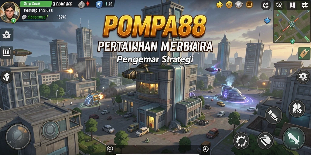 Gameplay seru POMPA88 dalam pertahanan menara.