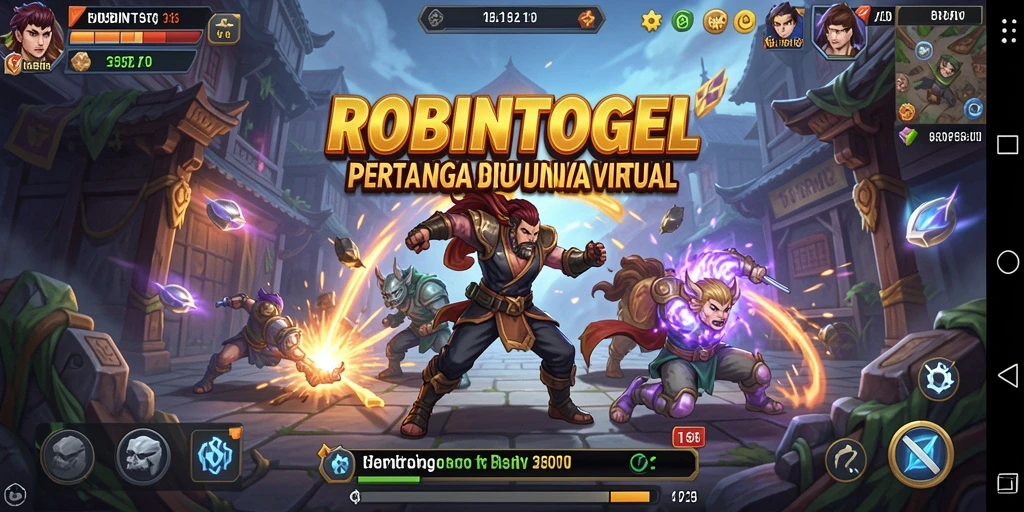 Tangkapan layar yang menampilkan momen pertarungan mendebarkan di ROBINTOGEL.