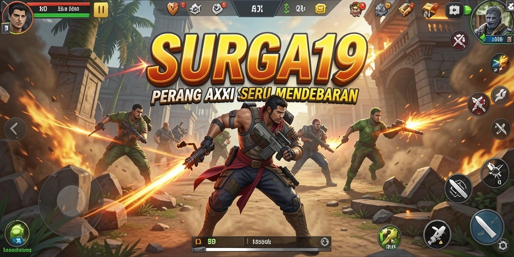 Gameplay seru di SURGA19 dengan aksi pertarungan yang menegangkan.