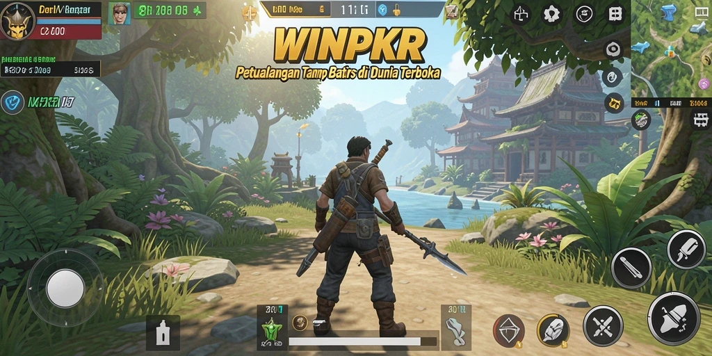 Gambaran gameplay menarik di dunia terbuka WINPKR.